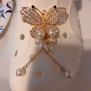 2 pc butterfly shoe charms for crocs. NWOT